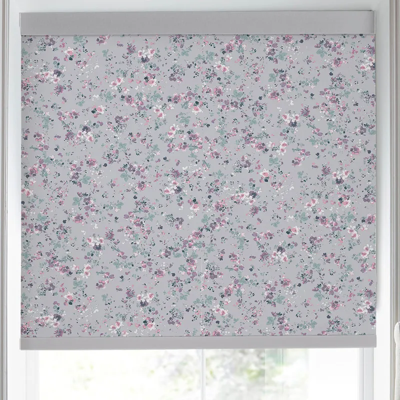 Laura Ashley Blossoms Made To Measure Blackout Roller Blind Lavender