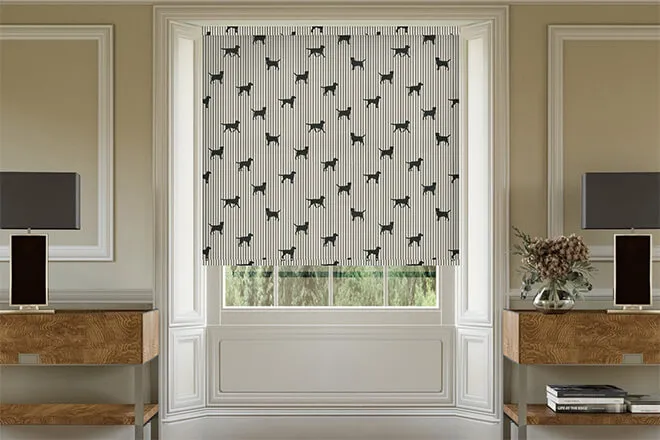 Emily Bond Marley Coal - Designer Roller Blind