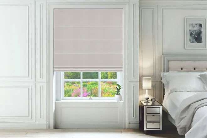Dion Silver - Brushed Faux Silk Roman Blind