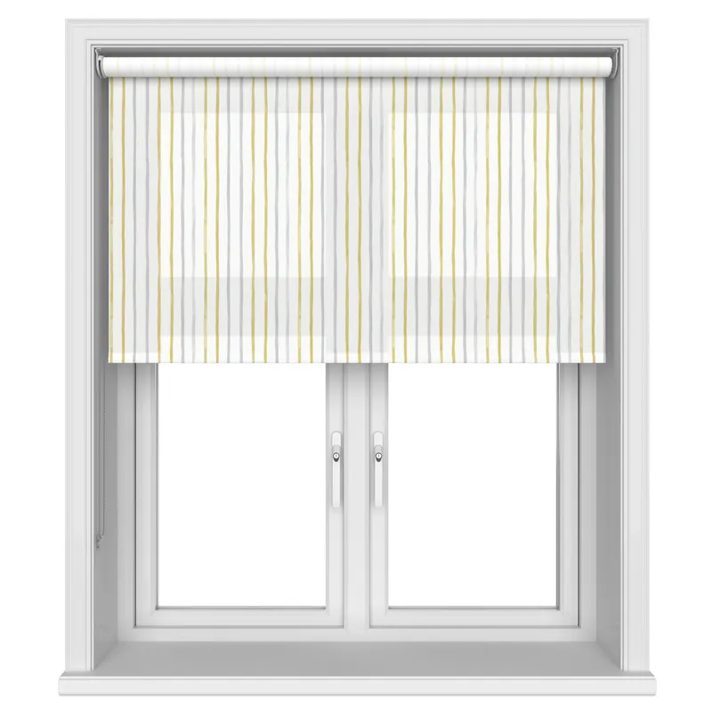 Laura Ashley Painterly Stripe Yellow Blinds Uk