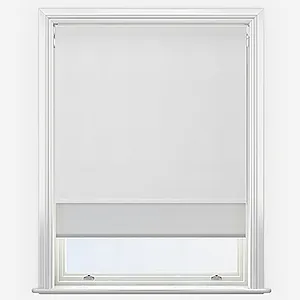 Voga Blackout White & Grey Double Roller Blind