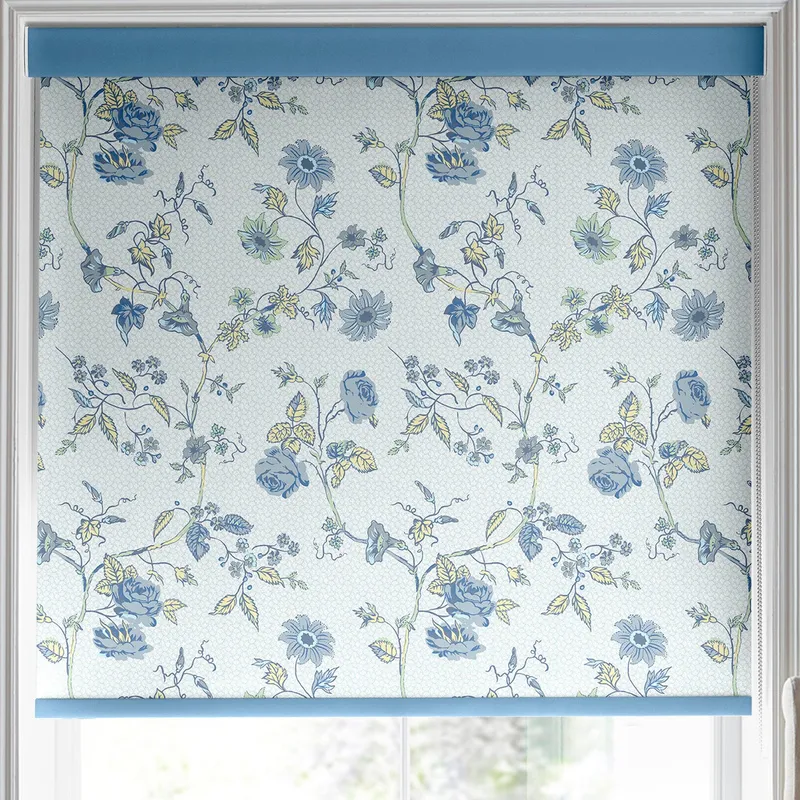 Laura Ashley Rambling Rector Made To Measure Blackout Roller Blind Blue Sky