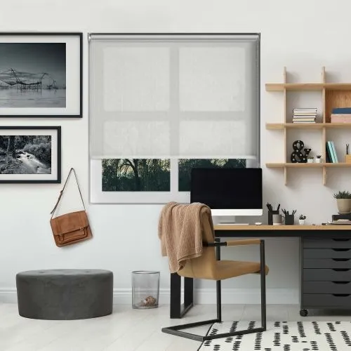 Ribbon Solar White Roller Blind