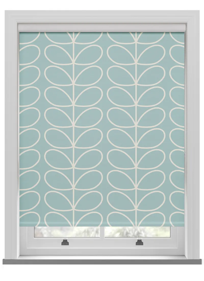 Orla Kiely Jumbo Linear Stem Aqua Roller Blind