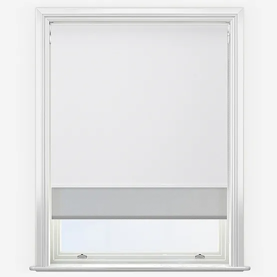 Double Roller Sunvue White & Dove Grey Double Roller Blind