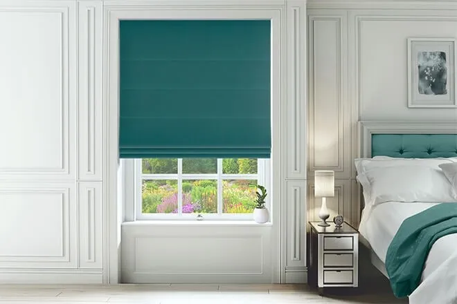 Firenze Emerald - Velour Roman Blind