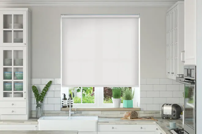 Alpha True White - Fire Retardant Moisture Resistant Roller Blind
