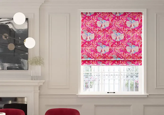 Faded Glamour Fairground Pink - Roman Blind