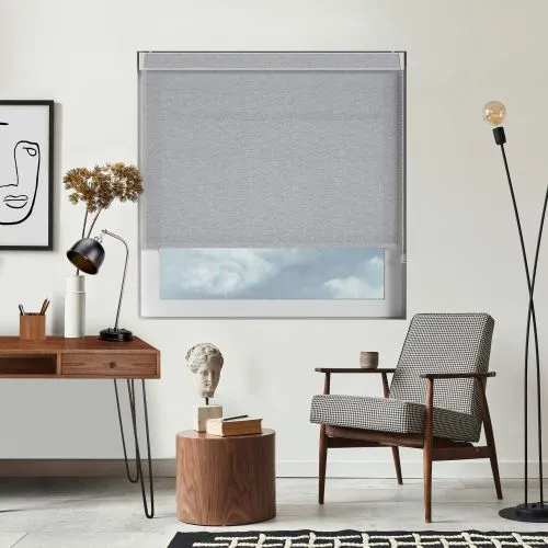 Nordic Solar Silver Pelmet Roller Blind