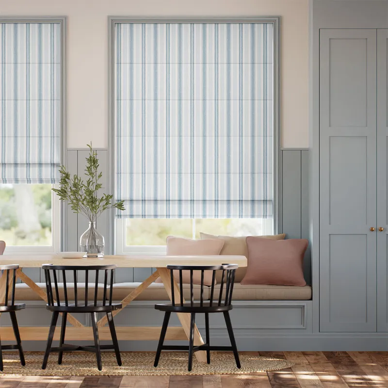 Regatta Stripe Blue Roman Blind