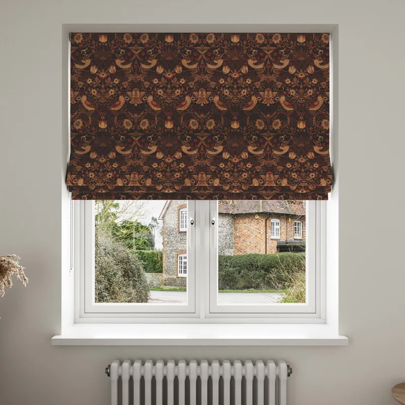 William Morris At Home Strawberry Thief Velvet Acorn Blinds Uk