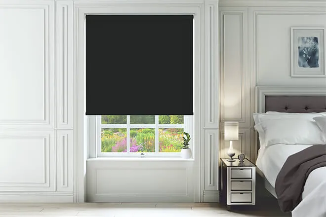 Dakota Black - Moisture Resistant Blackout Roller Blind
