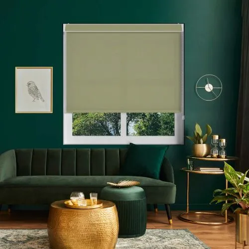 Luxe Green Pelmet Roller Blind