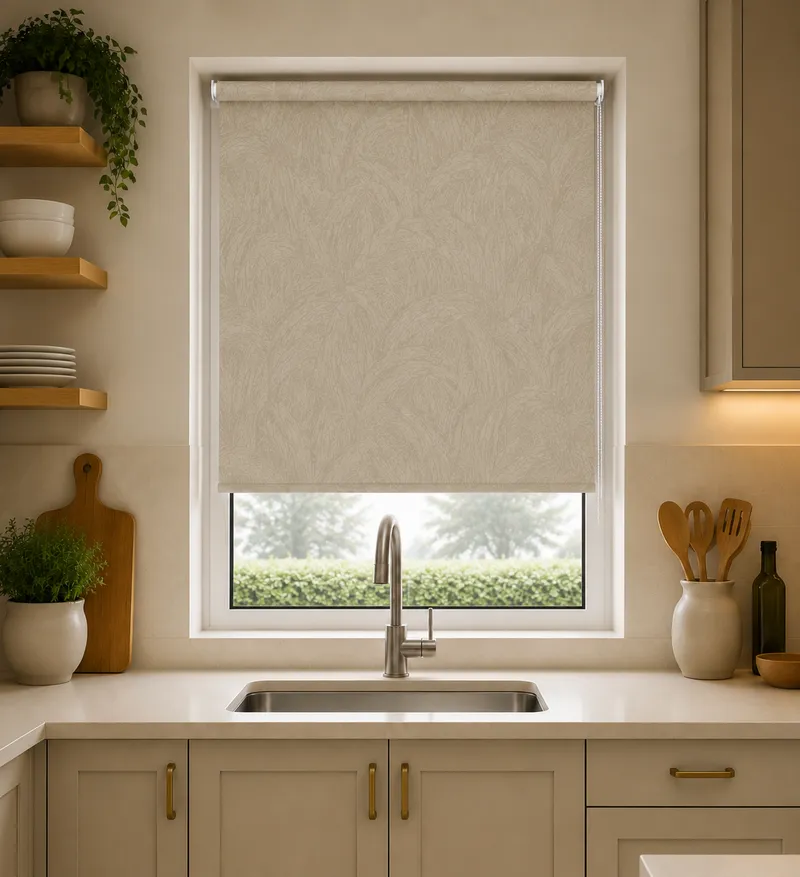 Havana Pvc Cream Blackout Waterproof Roller Blind