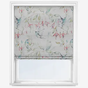 Voyage Fucshia Flight Cream Roman Blind