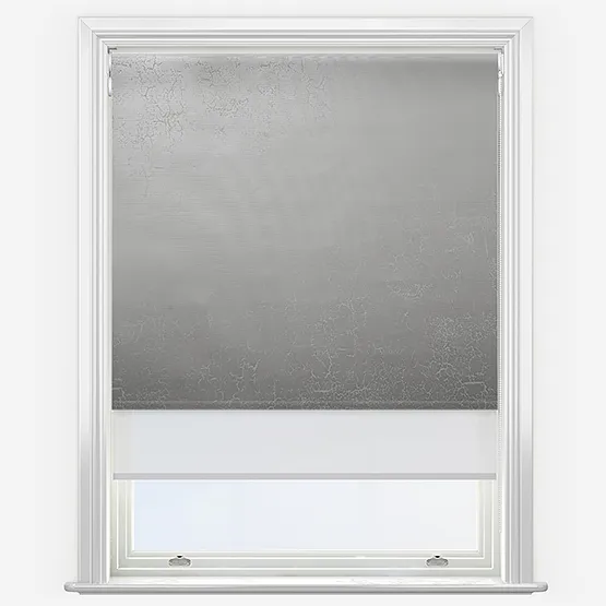 Double Roller Lahore Grey Sunvue White Double Roller Blind