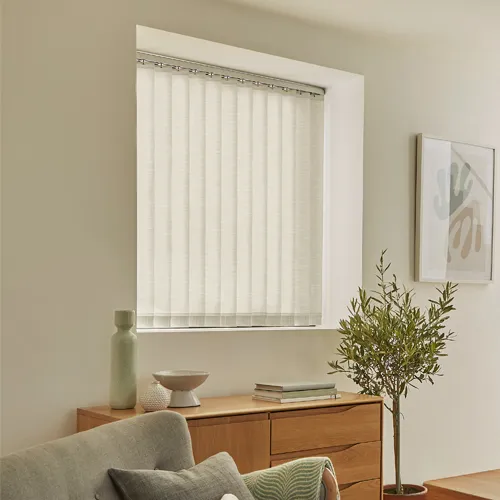 Piper Parchment Light Filtering Vertical Blinds