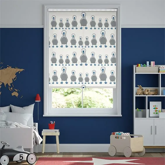 Booby Bird Blackout Sapphire Roller Blind