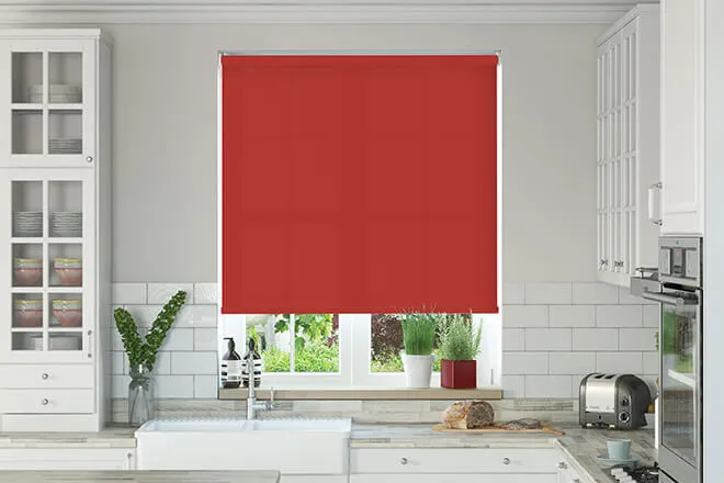 Nevada Red - Moisture Resistant Roller Blind