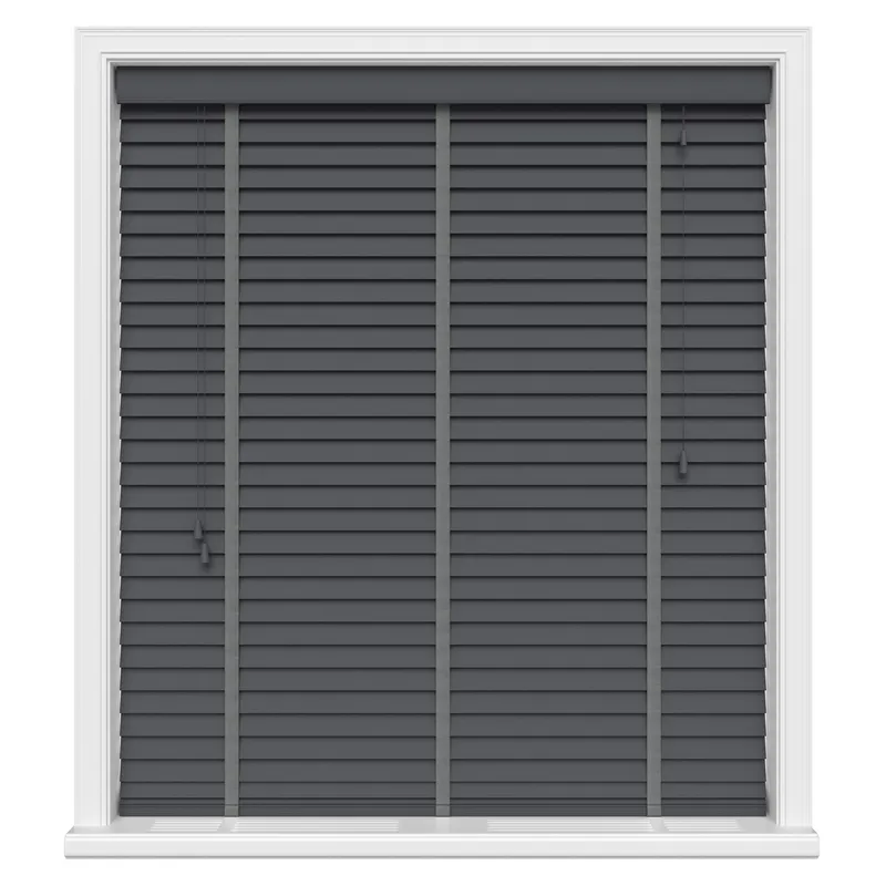 Khol Anthracite Real Wood With Tapes Blinds Uk