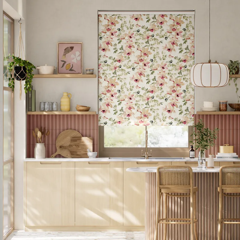 Queen Orchid Raspberry Roller Blind