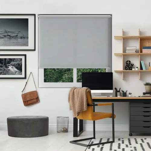 Mirage Solar Silver Cordless Roller Blind