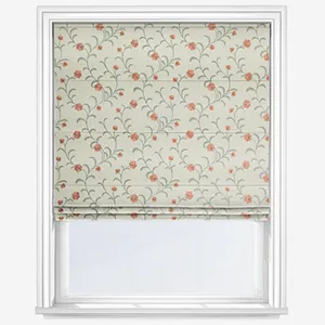 Japonica Teal Roman Blind