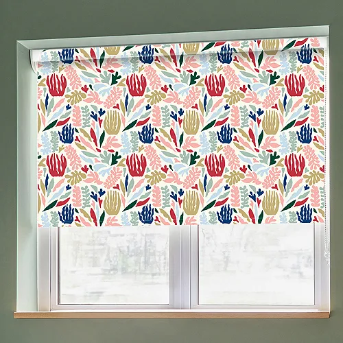 Ocean Crimson Grip Fit Roller Blinds