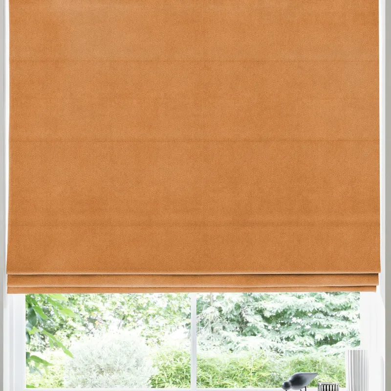 Florence Velvet Made To Measure Roman Blind Rust