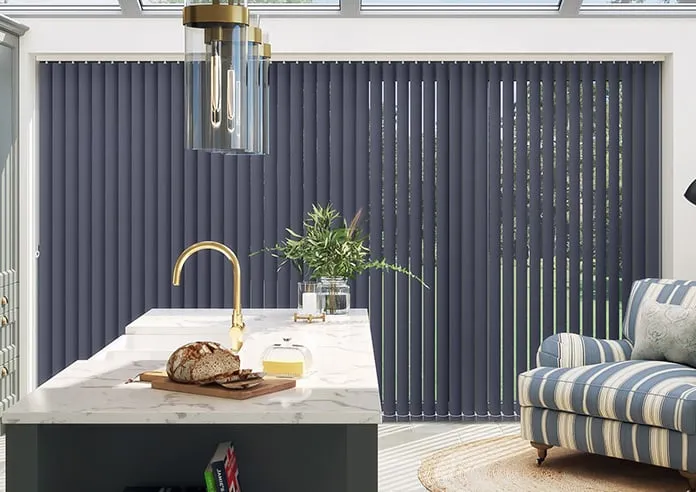 Trinity (Blackout) Navy - Vertical Blind