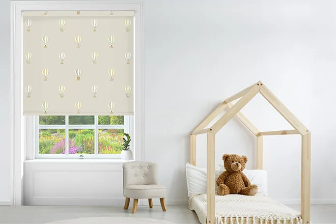 Sophie Allport Bears & Balloons Sand - Designer Roller Blind