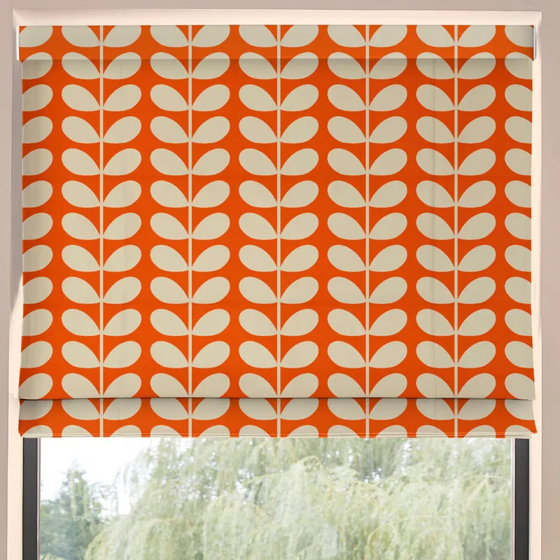 Orla Kiely Solid Stem Made To Measure Roman Blind Tomato