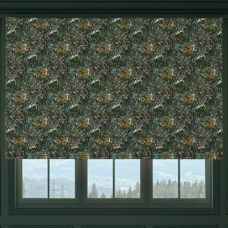 House Llewelyn-bowen Hedgerovia Printed Velvet Made To Measure Roman Blind Tropicana