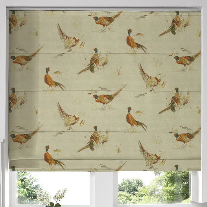 Pheasant Made To Measure Roman Blind Natural