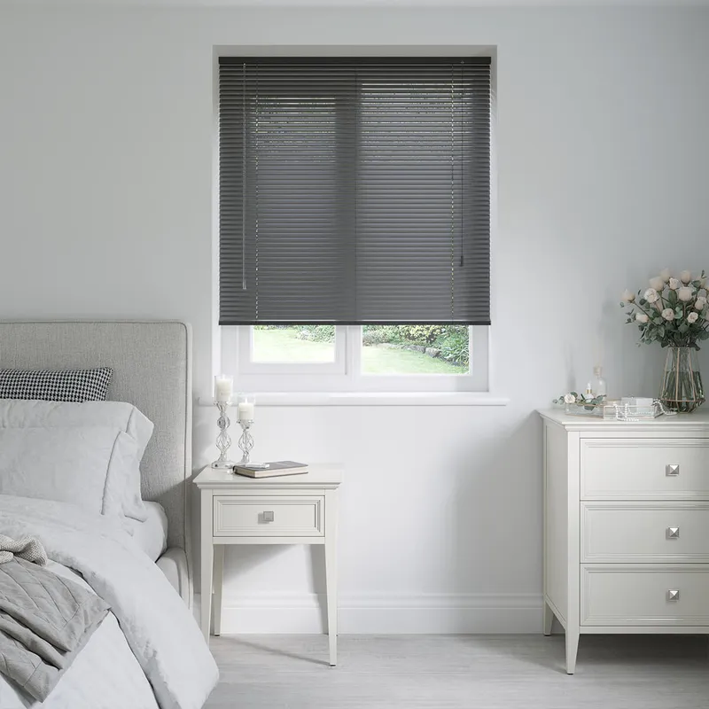 Midnight Grey Venetian Blinds 25mm