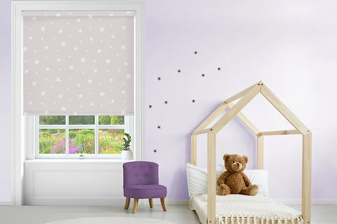 Twinkling Stars - Glow In The Dark Children's Blackout Roller Blind