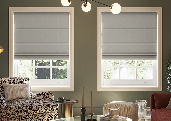 Atina (Blackout) Mottled Grey - Roman Blind