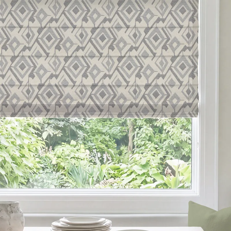 Ante Decor Premium Haze Woven Made To Measure Roman Blind Grey