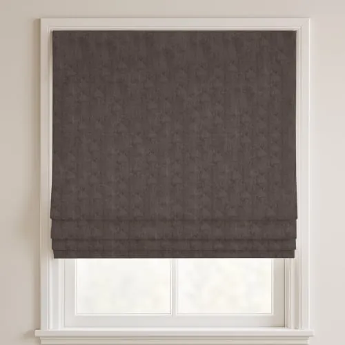 Cassia Smoke Deluxe Roman Blinds