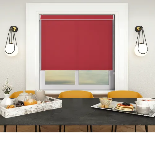Origin Bright Red Pelmet Roller Blind