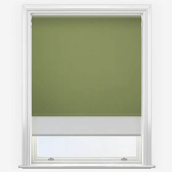 Double Roller Pop Blackout Fern & Grey Double Roller Blind