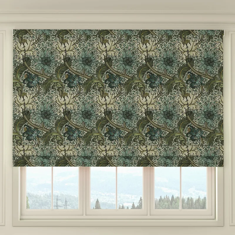 House Llewelyn-bowen Morris Major Printed Made To Measure Roman Blind Glacier