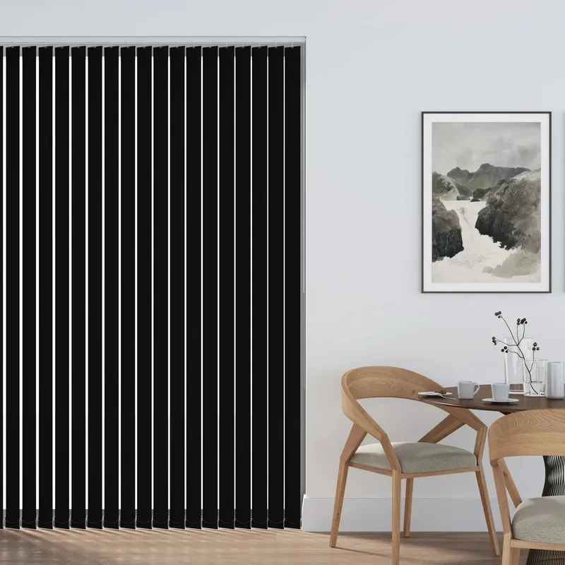 Cairo Blackout Black Vertical Blind
