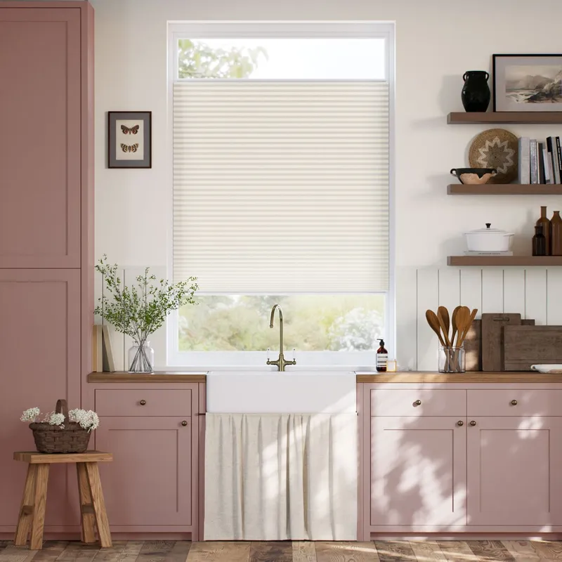 Stick On Duolight Strie Limestone Thermal Blind