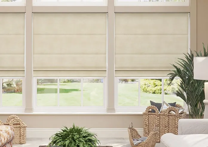 Florence Faux Suede Stone - Roman Blind