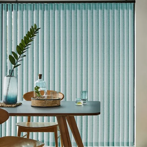 Traze Turquoise Light Filtering Vertical Blinds