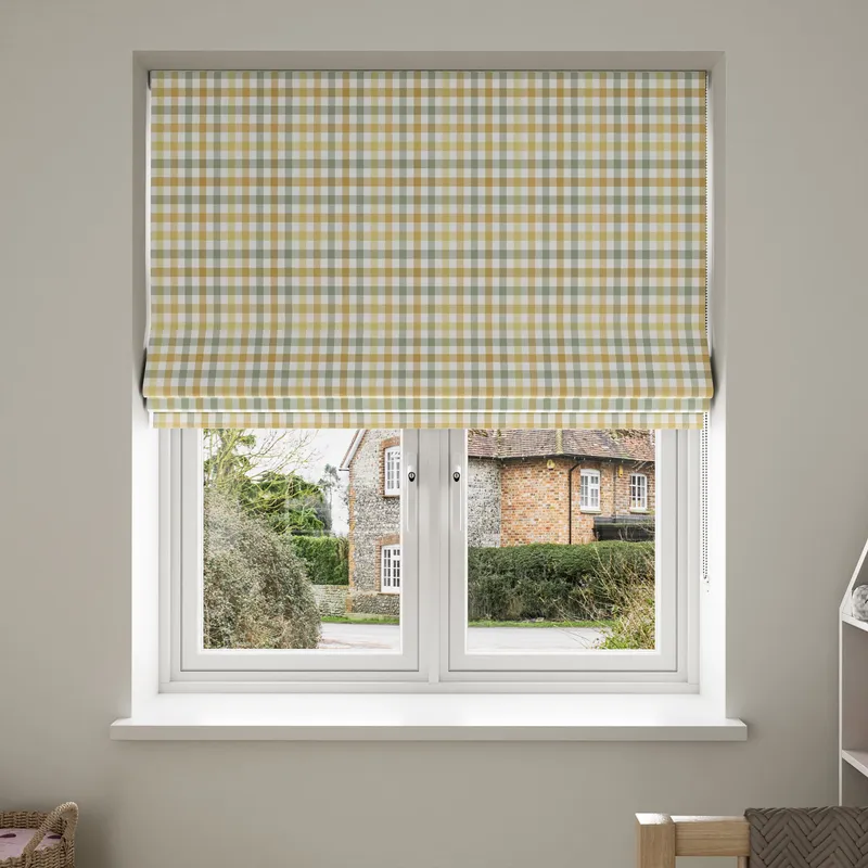 Laura Ashley Cove Check Ochre Blinds Uk