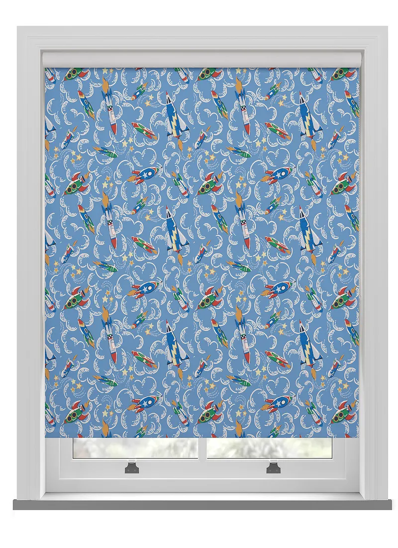 Cath Kidston Rocket Mid Blue Roller Blind