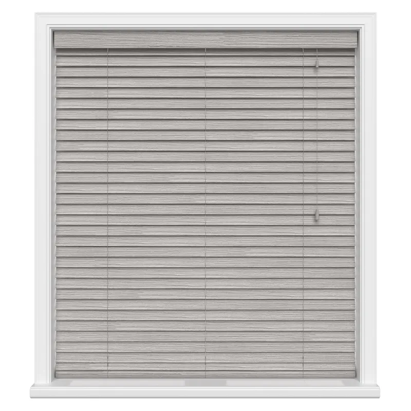 Ashen Drift Grey Real Wood Motorised Uk - Motorised Blinds