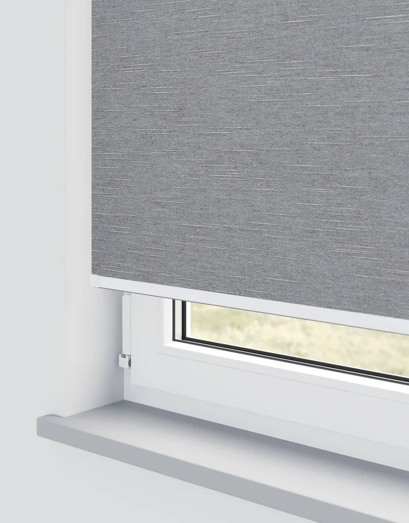 Linenweave Blackout Charcoal Roller Blind